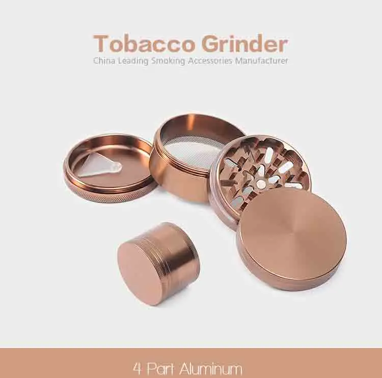 Custom Logo Tobacco Grinder Zinc Alloy Herb Grinder 63mm-4 Layer Herb Smoking Accessories Wholesale